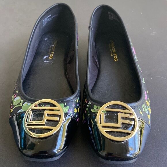London Fog Collection Caela Black Ballet Flats Size 6 M - Picture 1 of 12